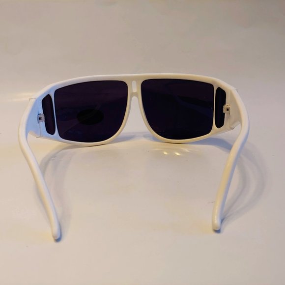 (NWT) Vintage 90's Wrap Around Sun Shield Sport Sunglass (M.White) - Picture 3 of 4